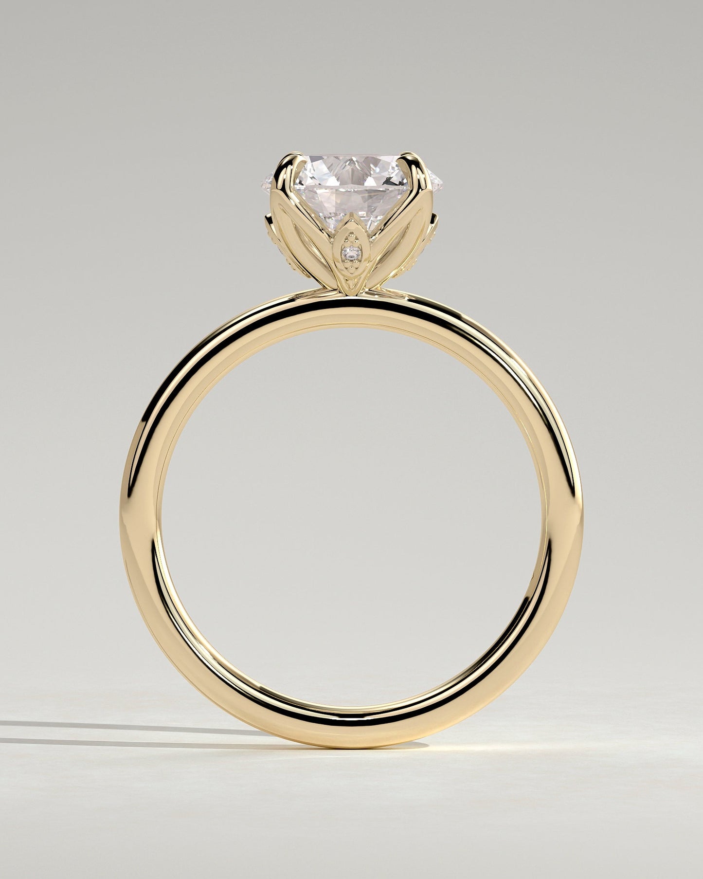 Round Halo, Pave & Split Shank Engagement Ring – 1.93 CT Lab Grown Diamond