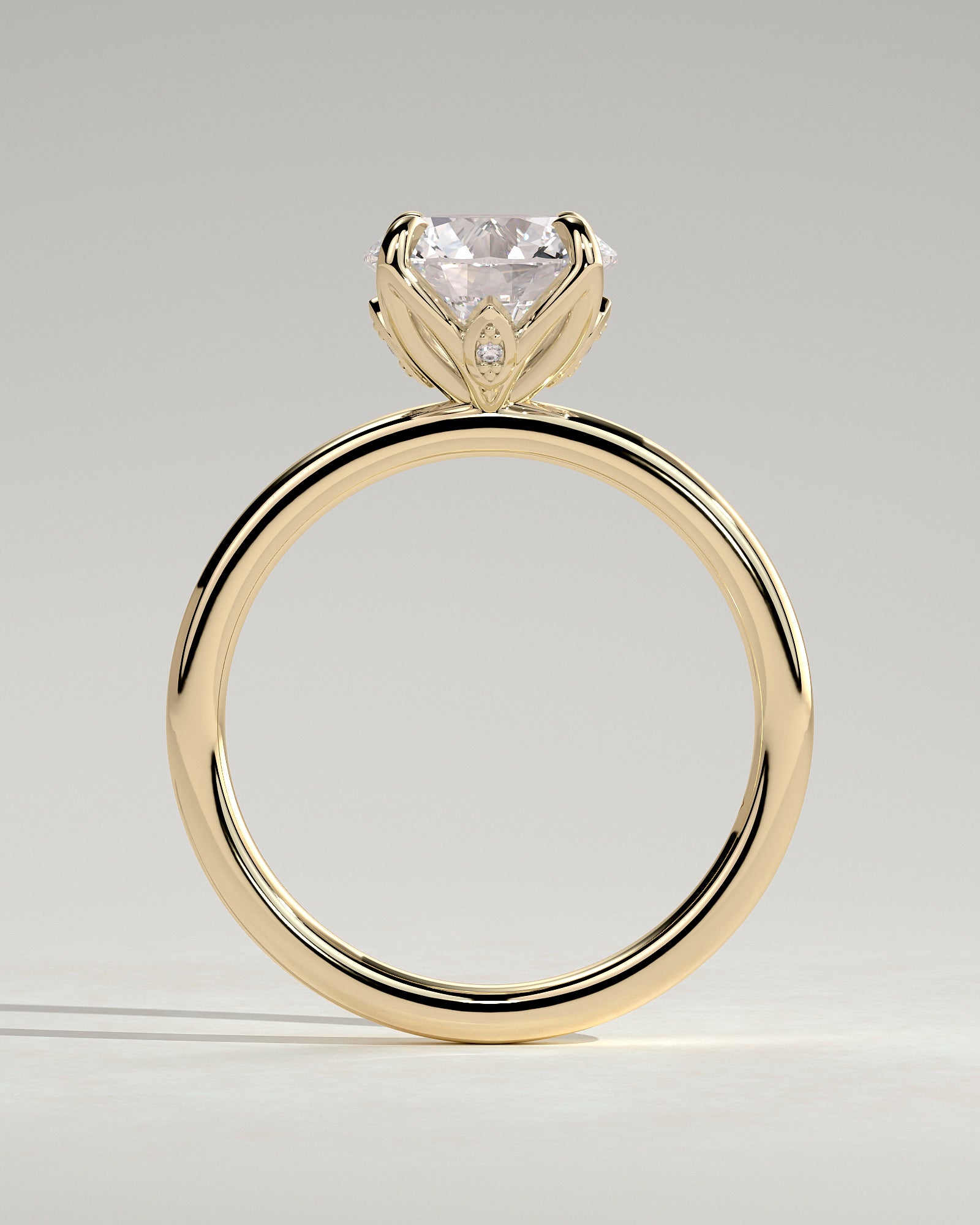 Round Halo, Pave & Split Shank Engagement Ring – 1.93 CT Lab Grown Diamond