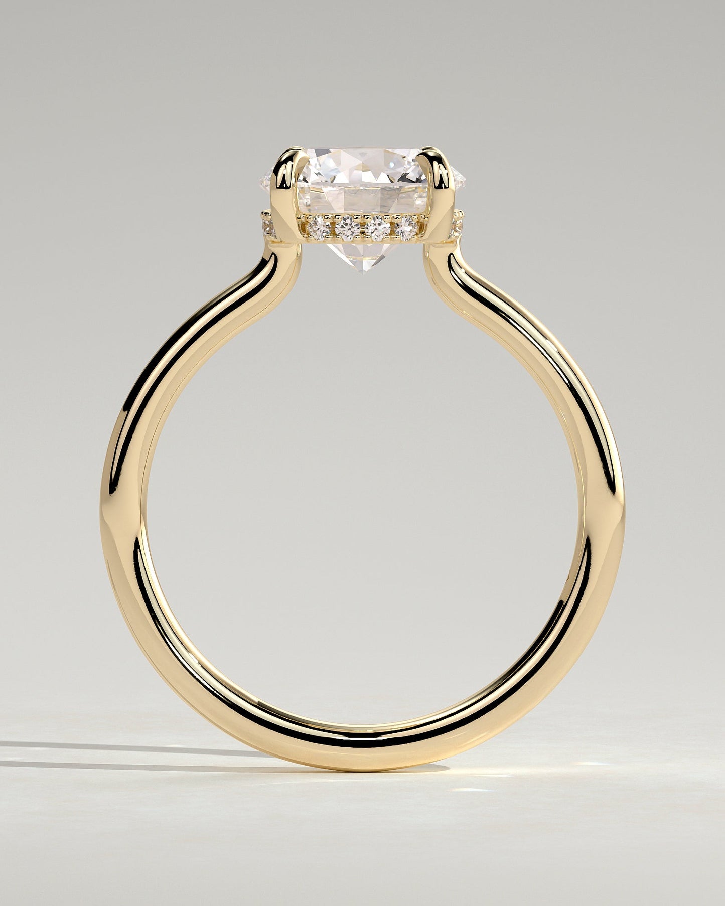 Round Halo, Pave & Split Shank Engagement Ring – 1.93 CT Lab Grown Diamond
