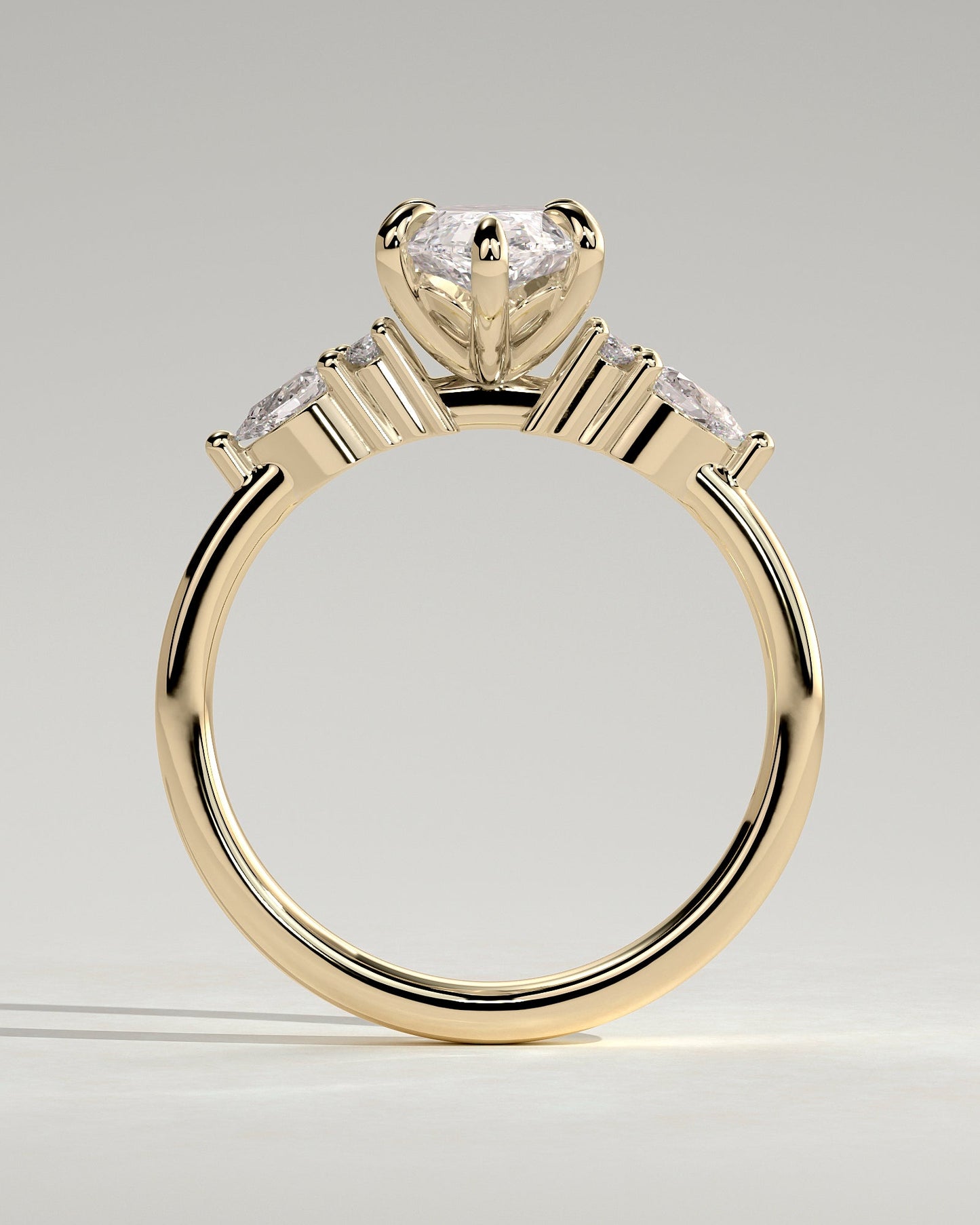 Round Halo, Pave & Split Shank Engagement Ring – 1.93 CT Lab Grown Diamond