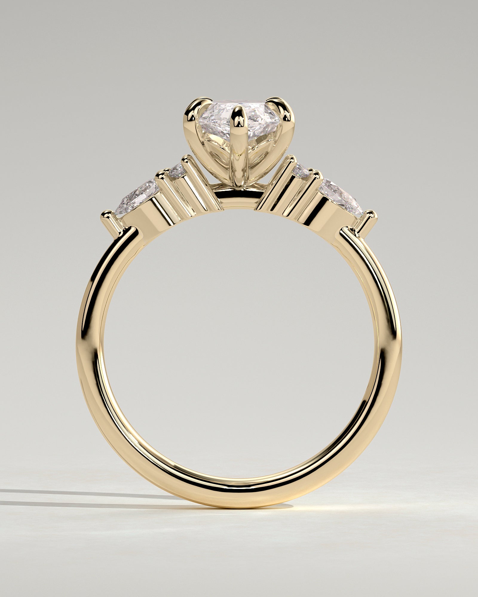 Round Halo, Pave & Split Shank Engagement Ring – 1.93 CT Lab Grown Diamond