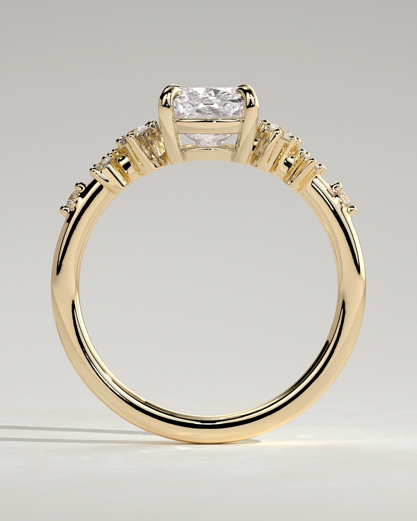 Round Halo, Pave & Split Shank Engagement Ring – 1.93 CT Lab Grown Diamond