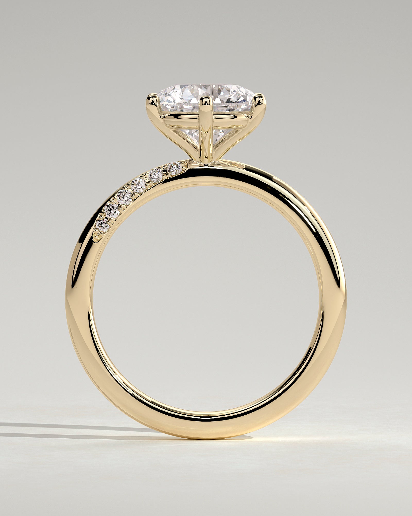 Round Halo, Pave & Split Shank Engagement Ring – 1.93 CT Lab Grown Diamond