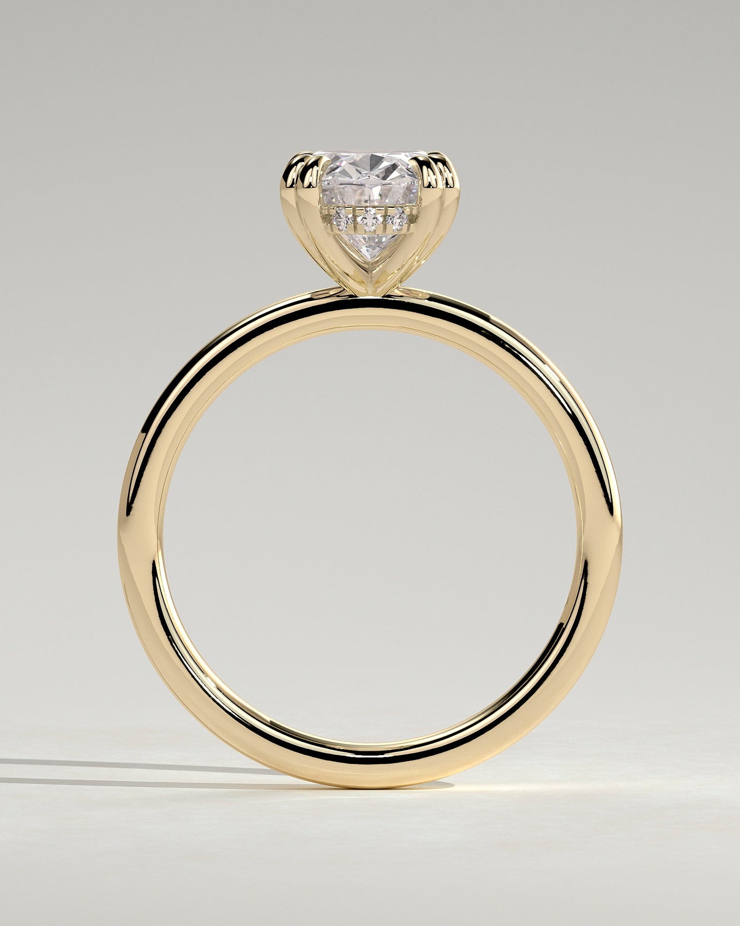 Round Halo, Pave & Split Shank Engagement Ring – 1.93 CT Lab Grown Diamond