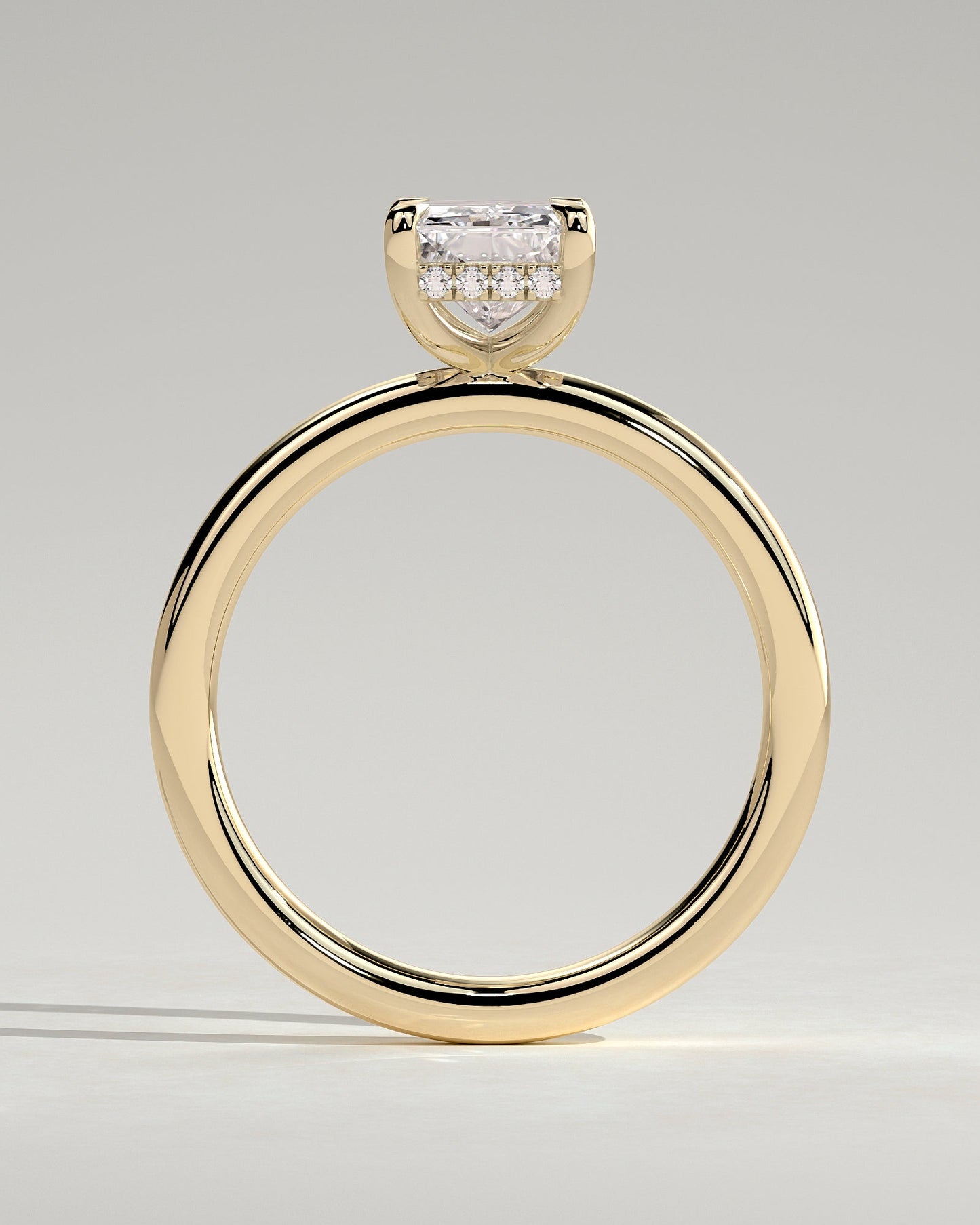 Round Halo, Pave & Split Shank Engagement Ring – 1.93 CT Lab Grown Diamond