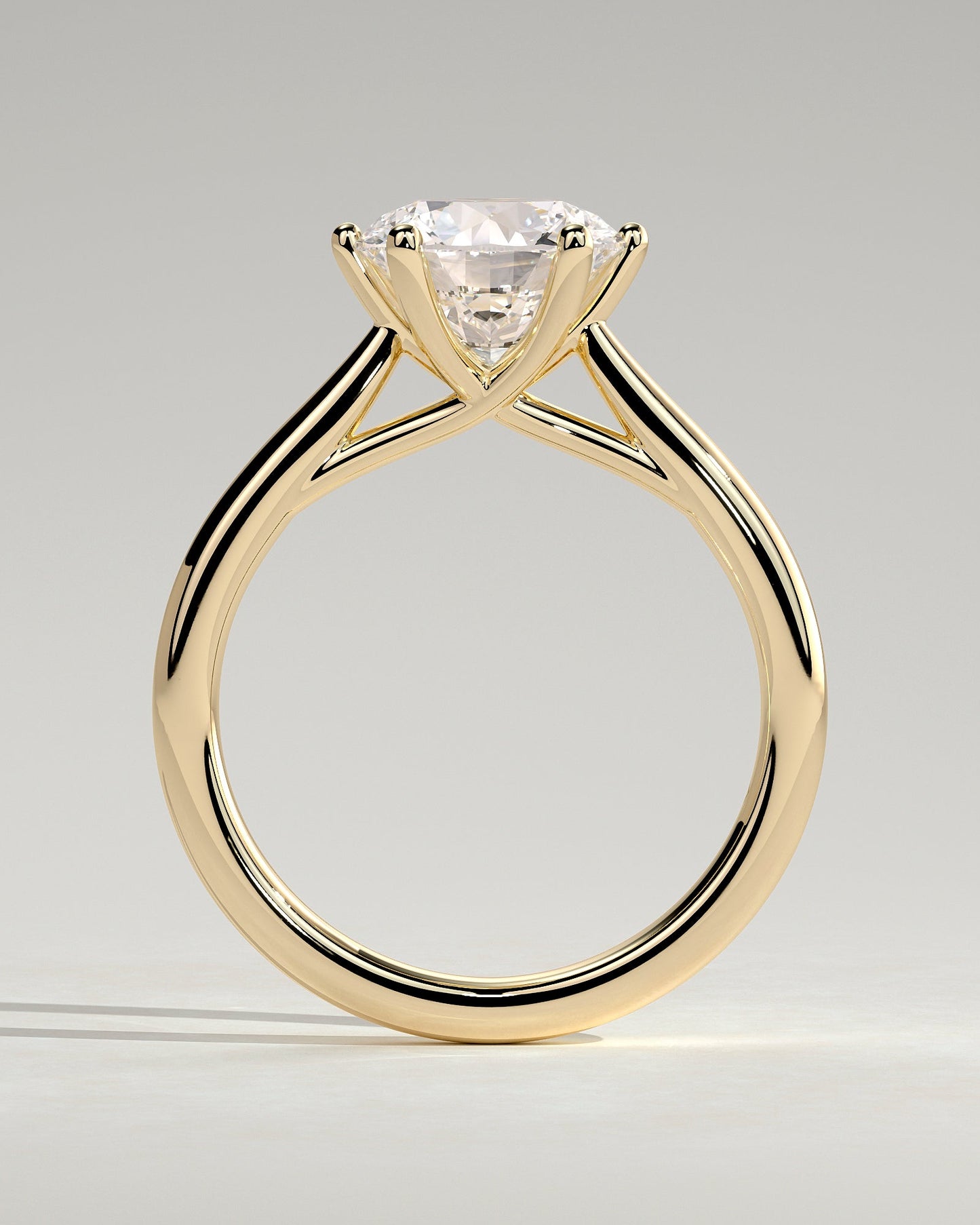 Round Halo, Pave & Split Shank Engagement Ring – 1.93 CT Lab Grown Diamond