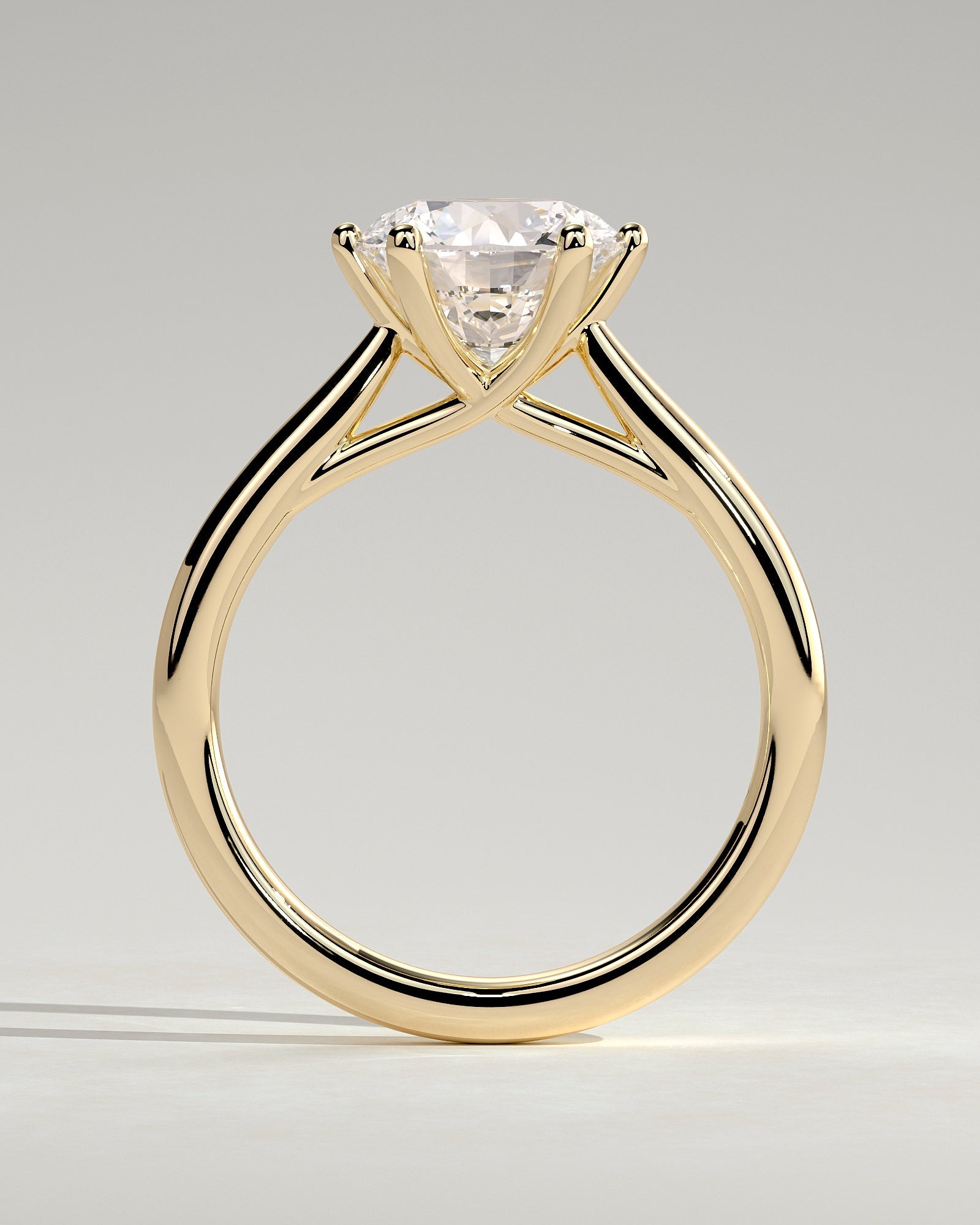 Round Halo, Pave & Split Shank Engagement Ring – 1.93 CT Lab Grown Diamond
