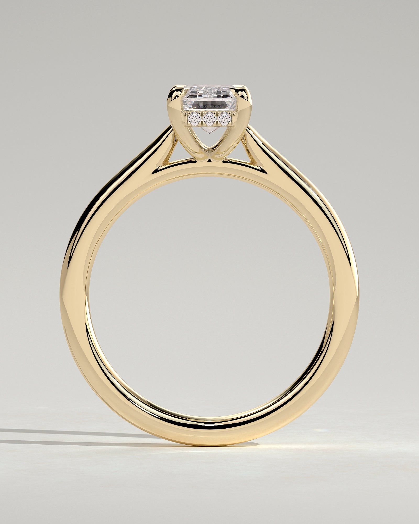 Round Halo, Pave & Split Shank Engagement Ring – 1.93 CT Lab Grown Diamond