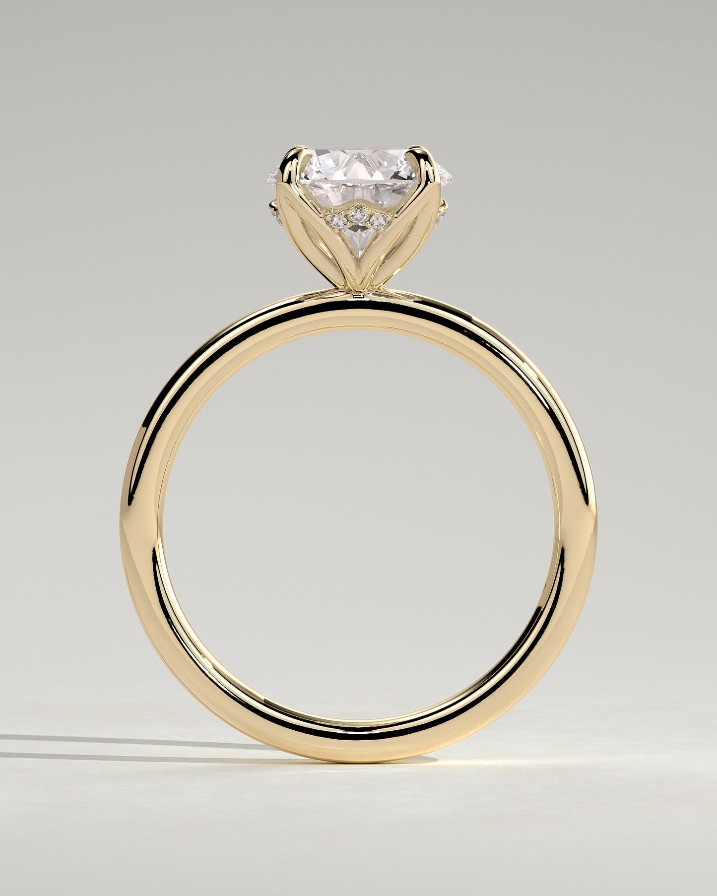 Round Halo, Pave & Split Shank Engagement Ring – 1.93 CT Lab Grown Diamond