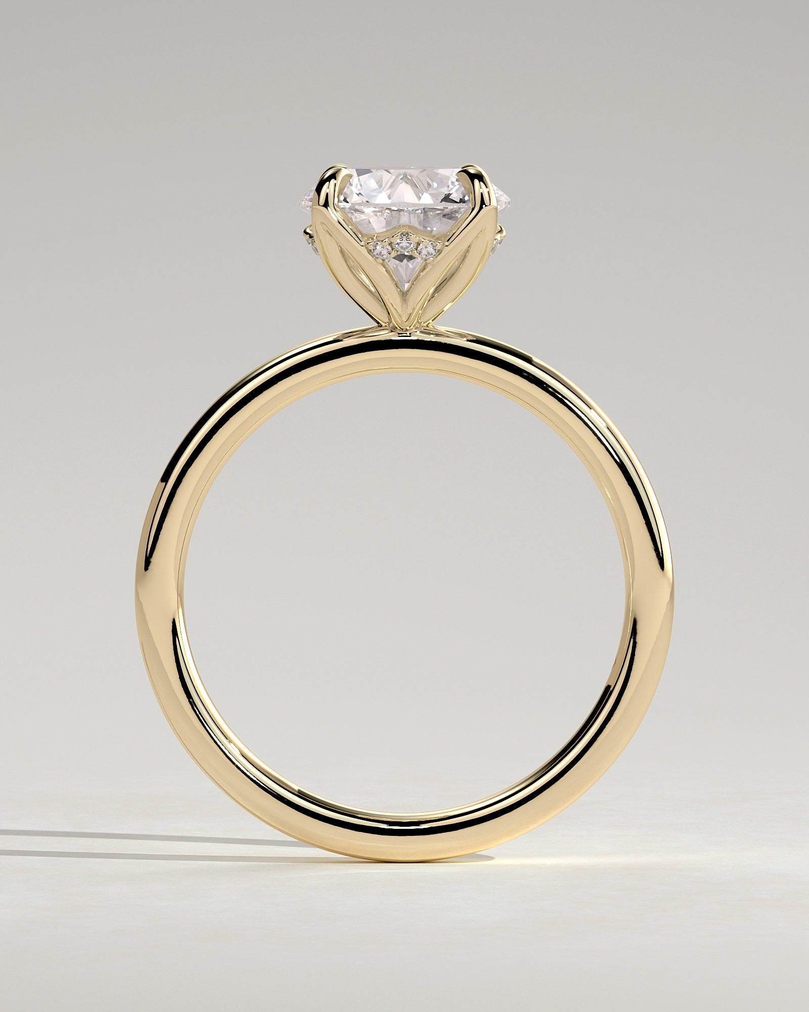 Round Halo, Pave & Split Shank Engagement Ring – 1.93 CT Lab Grown Diamond
