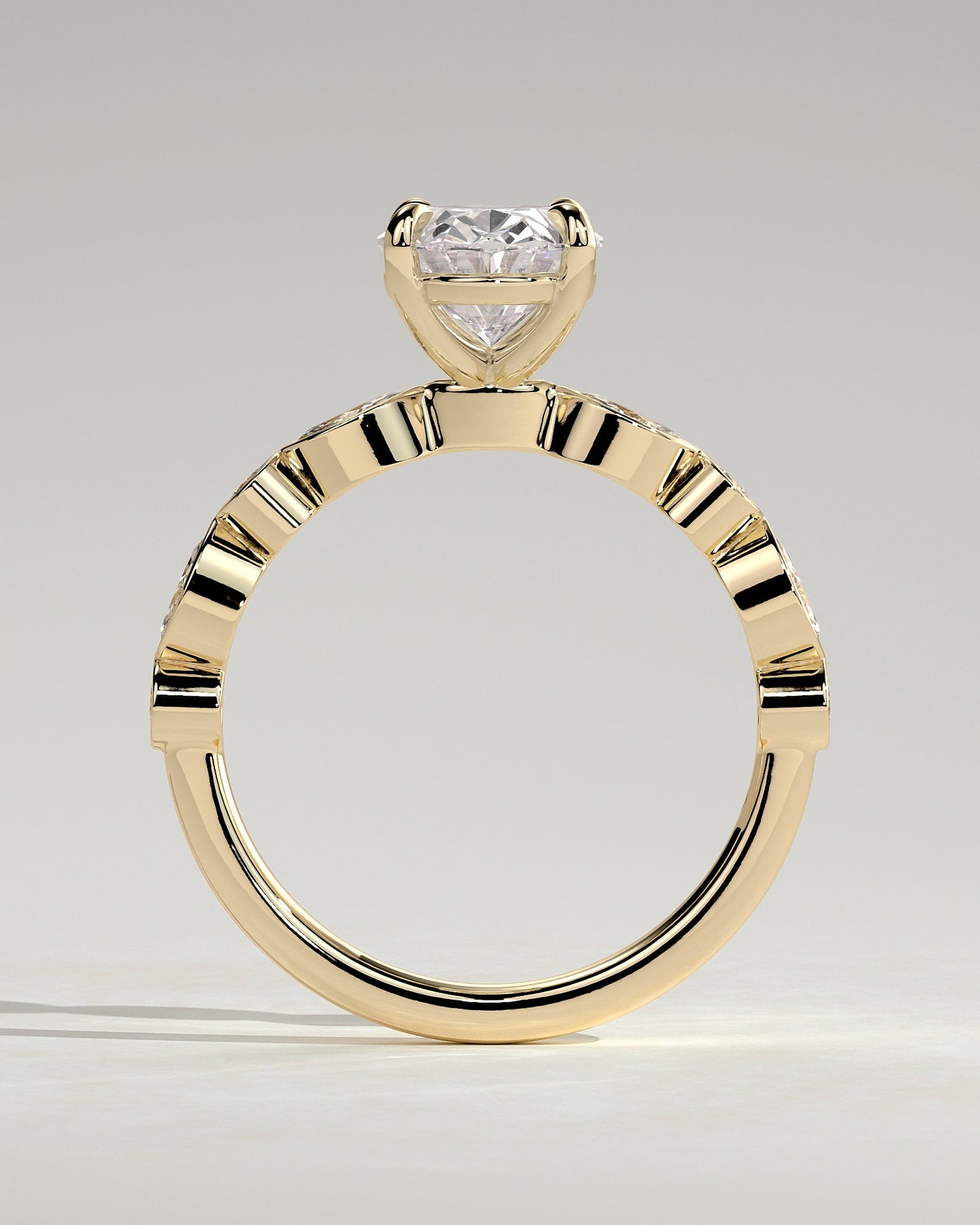 Round Halo, Pave & Split Shank Engagement Ring – 1.93 CT Lab Grown Diamond