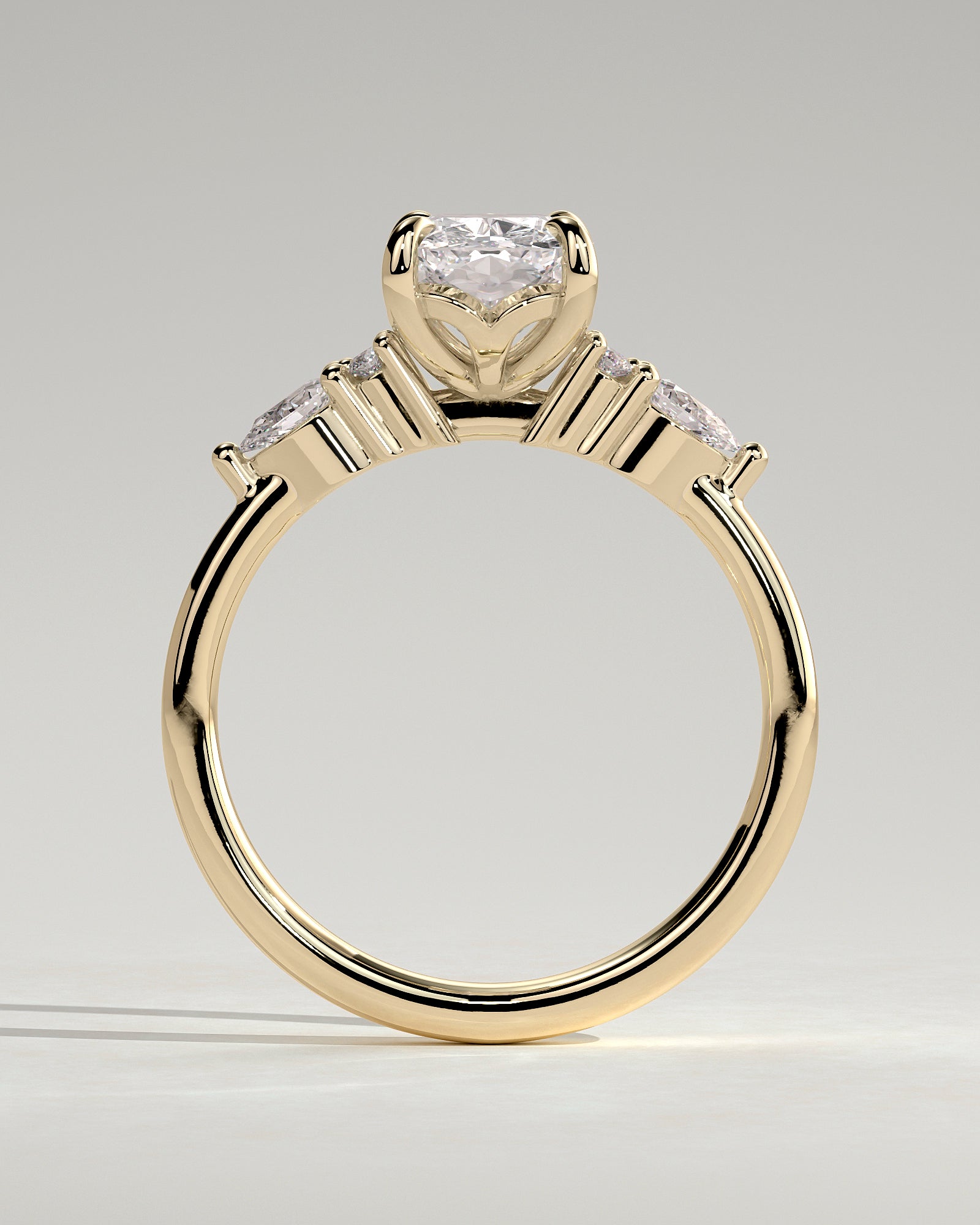 Round Halo, Pave & Split Shank Engagement Ring – 1.93 CT Lab Grown Diamond