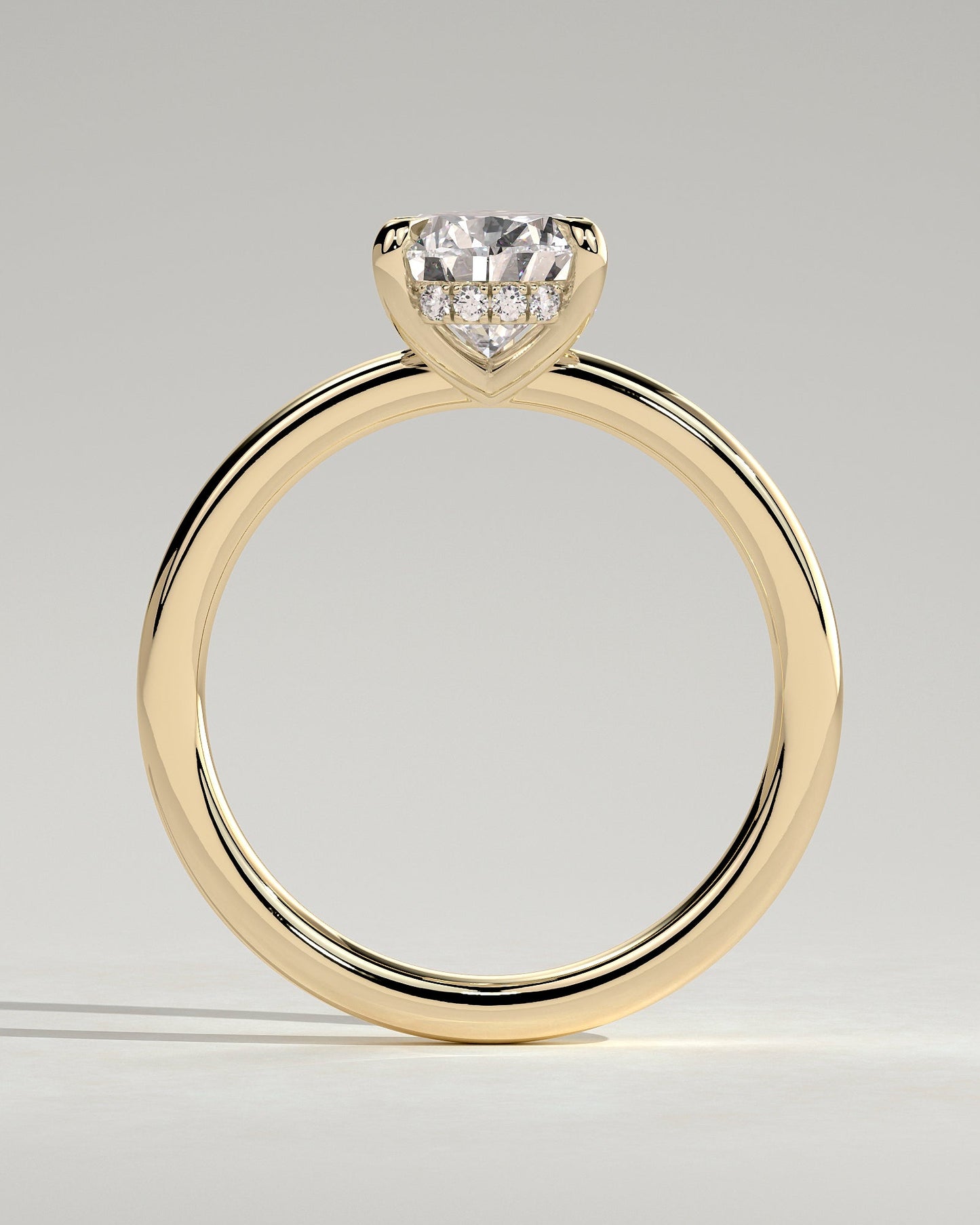 Round Halo, Pave & Split Shank Engagement Ring – 1.93 CT Lab Grown Diamond