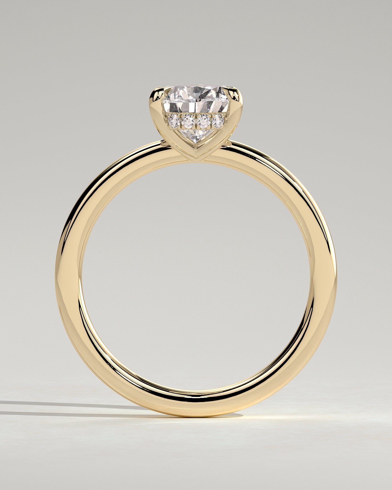 Round Halo, Pave & Split Shank Engagement Ring – 1.93 CT Lab Grown Diamond