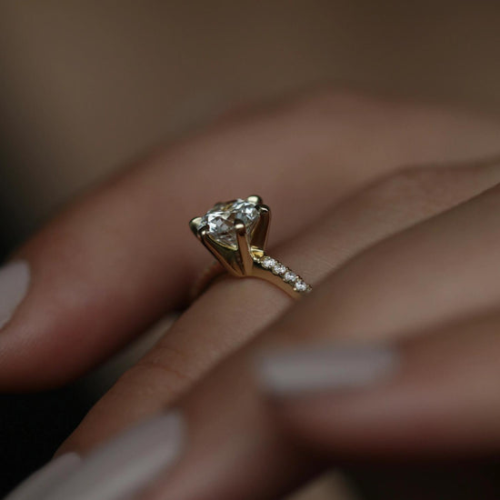 0.85 CT Round Solitaire CVD E/VS1 Diamond Engagement Ring 5