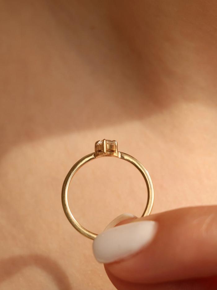 Marquise Cut Cluster Styled Lab Grown Diamond Engagement Ring