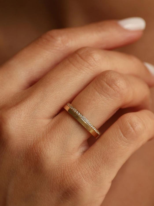 Marquise Cut Cluster Styled Lab Grown Wedding Band