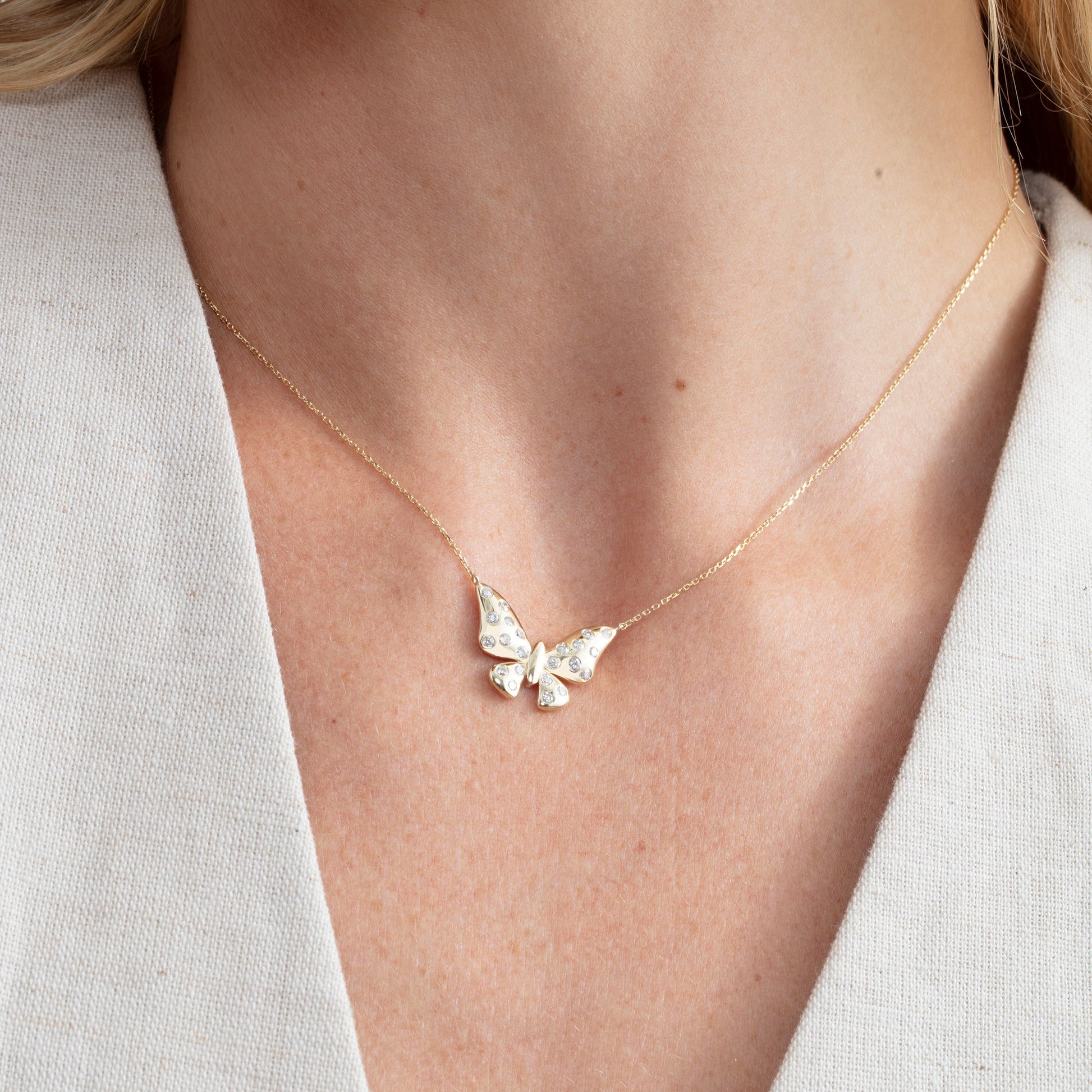 1.0 CT Round Bezel Solitaire Lab Grown Diamond Necklace