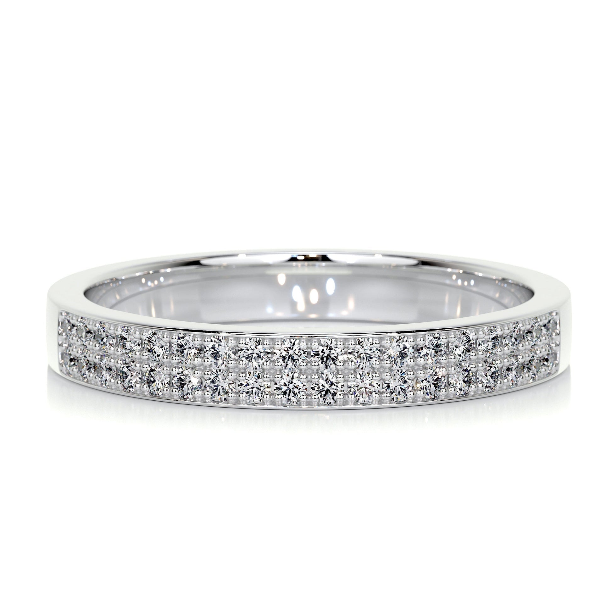 0.2 CT Round Half Eternity CVD EF/VVS Diamond Wedding Band 1