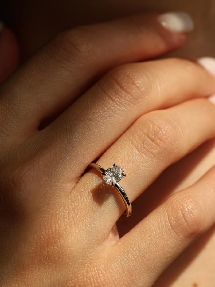 Marquise Cut Cluster Styled Lab Grown Diamond Engagement Ring