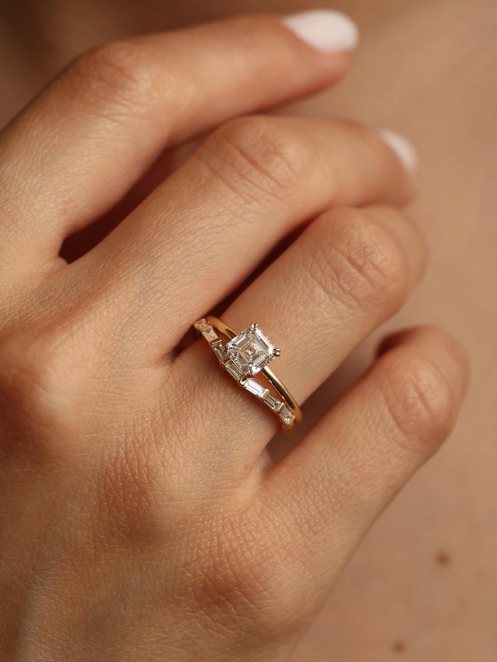 Marquise Cut Cluster Styled Lab Grown Diamond Engagement Ring