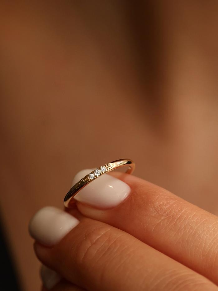 Marquise Cut Cluster Styled Lab Grown Wedding Band
