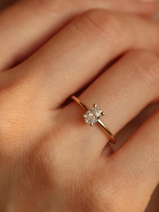 Marquise Cut Cluster Styled Lab Grown Diamond Engagement Ring