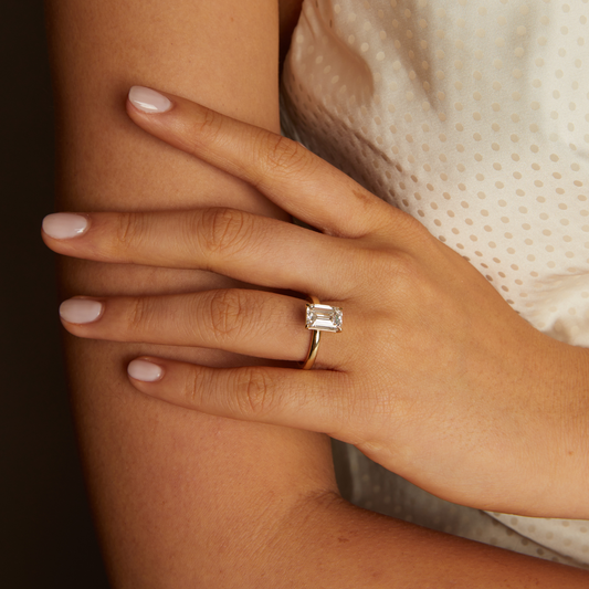 2 CT Round Three Stones Lab Grown Diamond Engagement Ring