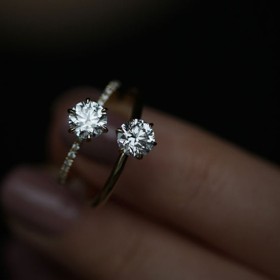 0.75 CT Round Solitaire CVD E/VS1 Diamond Engagement Ring 5