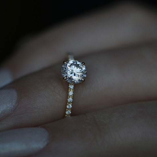 0.85 CT Round Solitaire CVD E/VS1 Diamond Engagement Ring 3