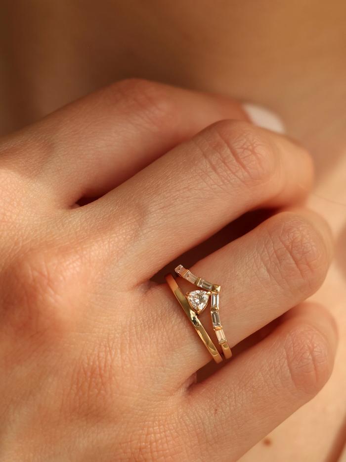 Marquise Cut Cluster Styled Lab Grown Diamond Engagement Ring