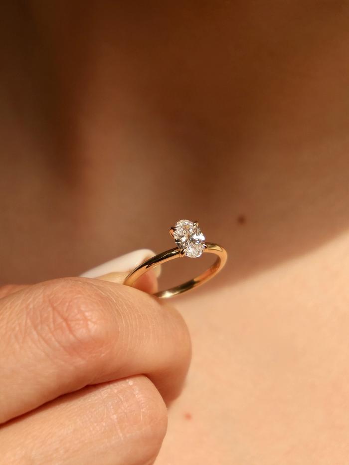 Marquise Cut Cluster Styled Lab Grown Diamond Engagement Ring