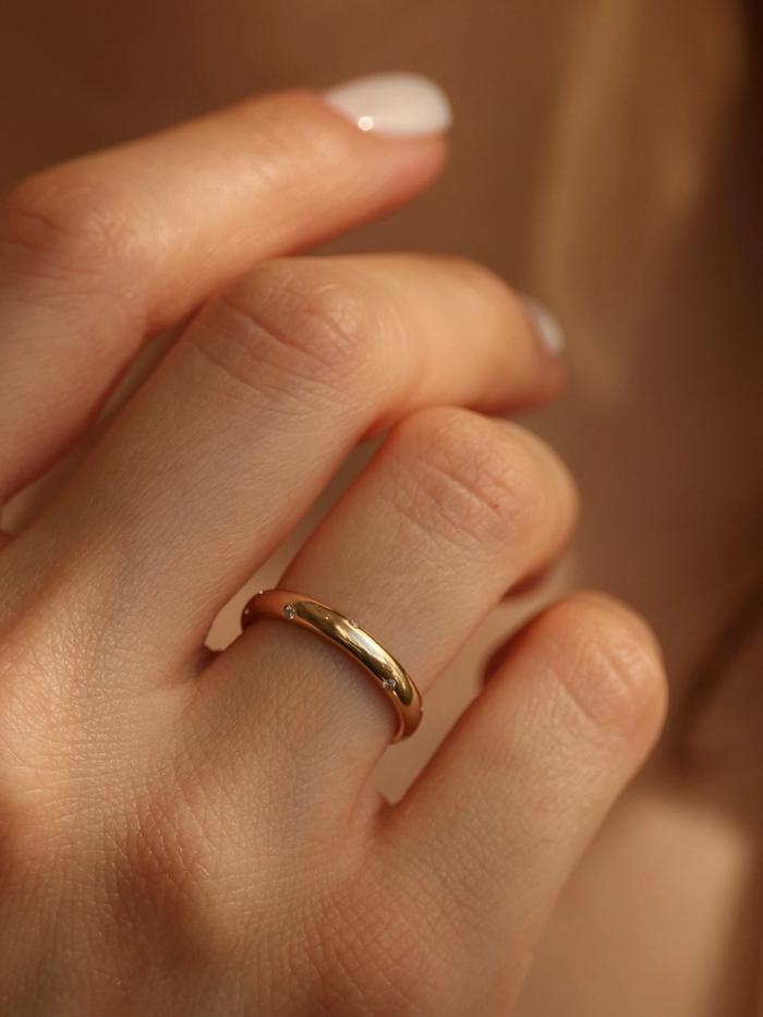 Marquise Cut Cluster Styled Lab Grown Wedding Band