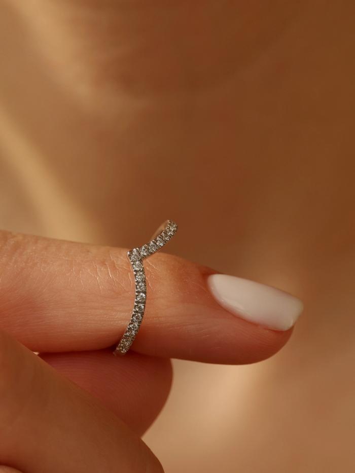 Marquise Cut Cluster Styled Lab Grown Wedding Band