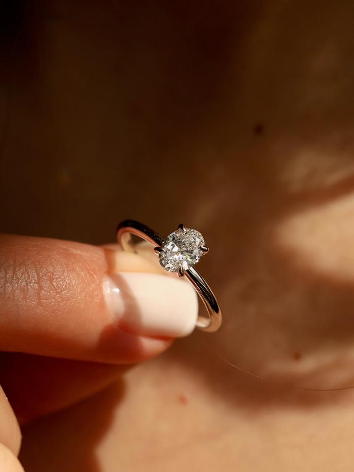 Marquise Cut Cluster Styled Lab Grown Diamond Engagement Ring