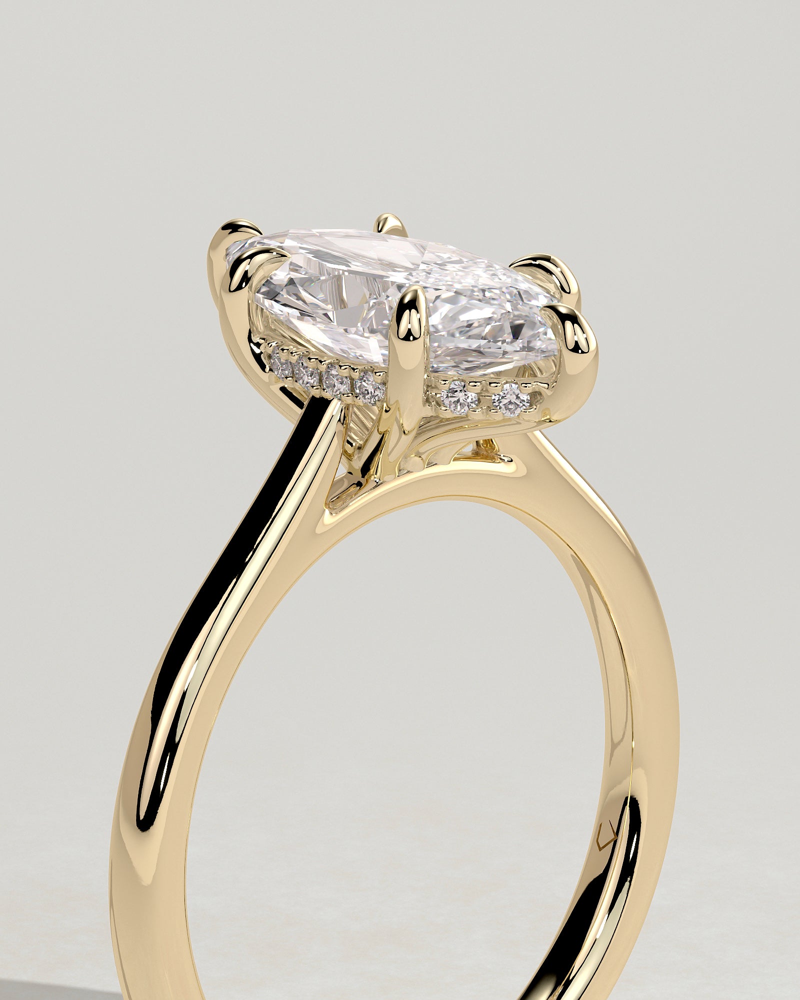 Round Halo, Pave & Split Shank Engagement Ring – 1.93 CT Lab Grown Diamond