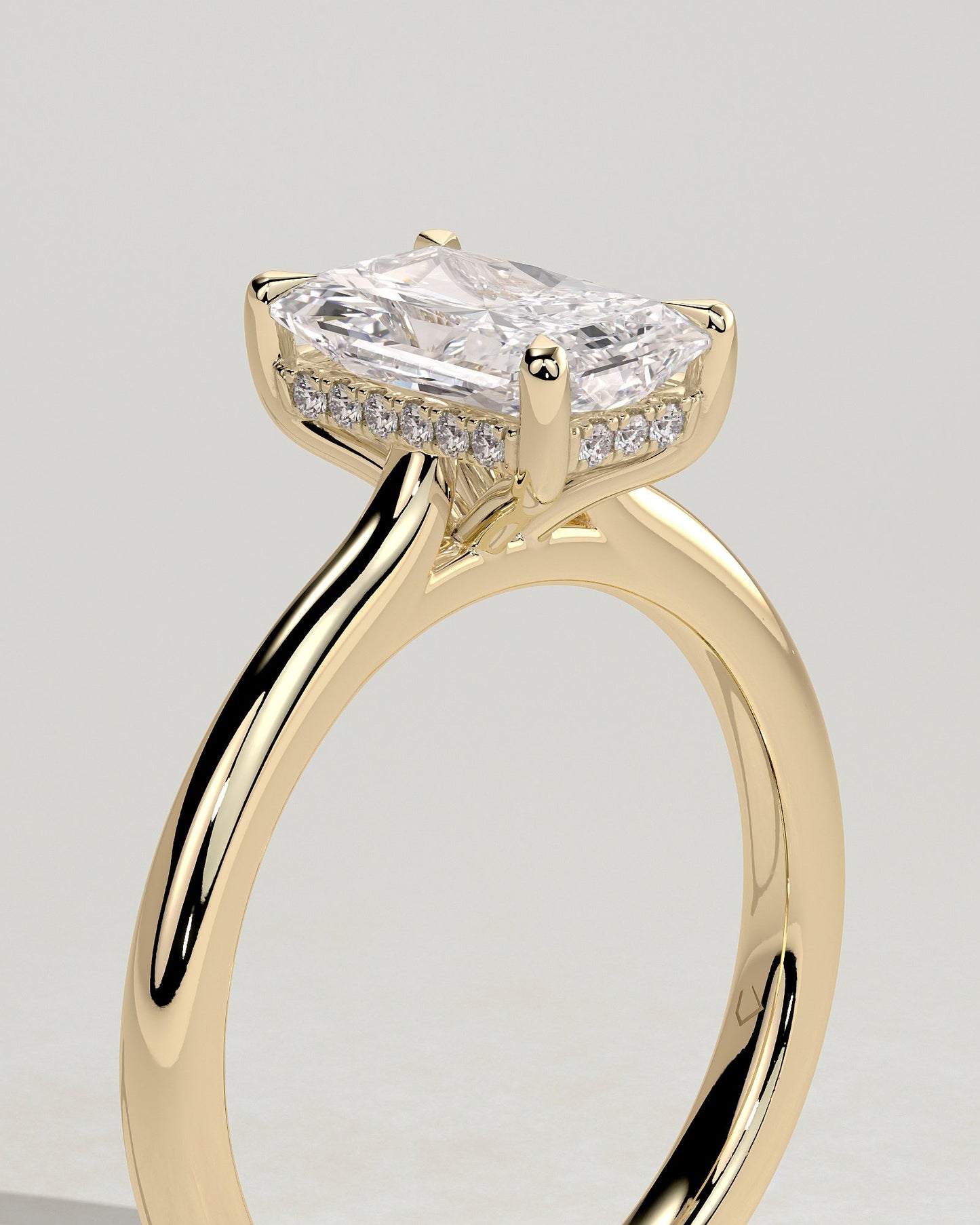Round Halo, Pave & Split Shank Engagement Ring – 1.93 CT Lab Grown Diamond
