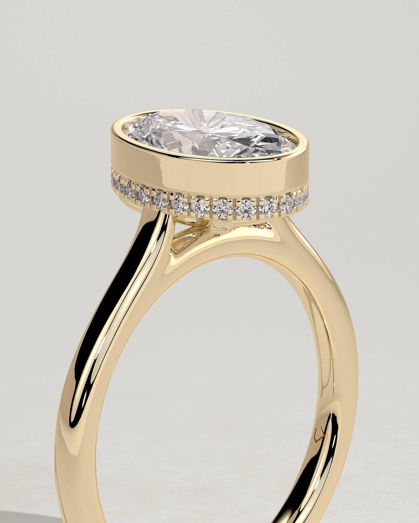Round Halo, Pave & Split Shank Engagement Ring – 1.93 CT Lab Grown Diamond