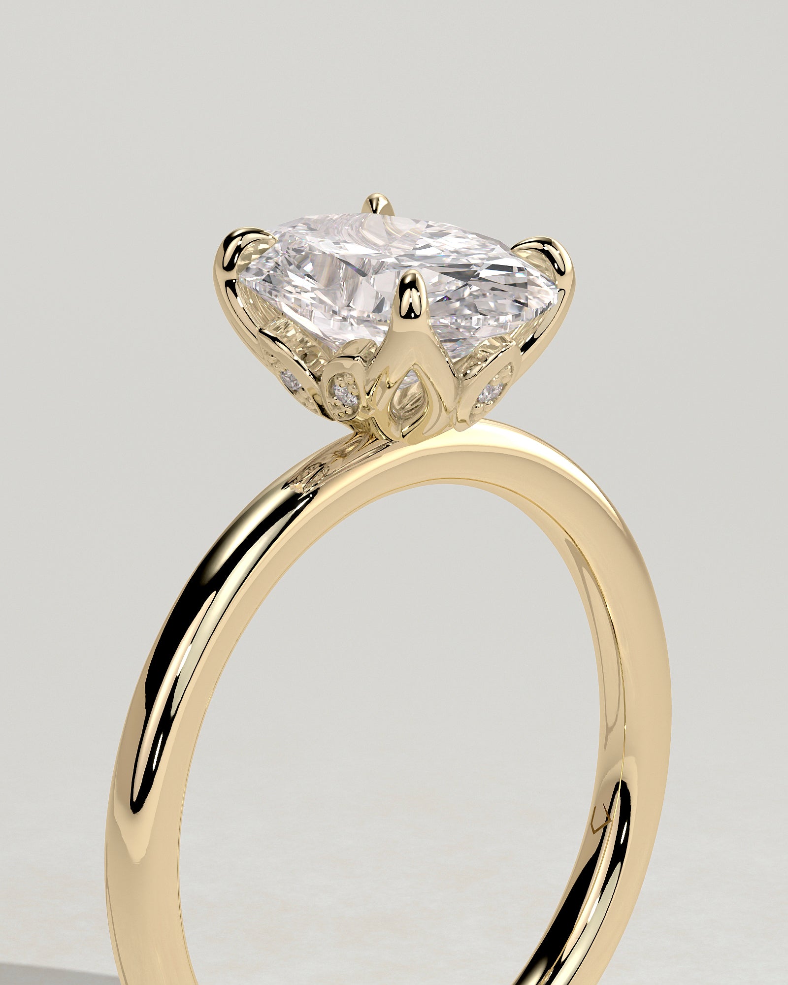 Round Halo, Pave & Split Shank Engagement Ring – 1.93 CT Lab Grown Diamond
