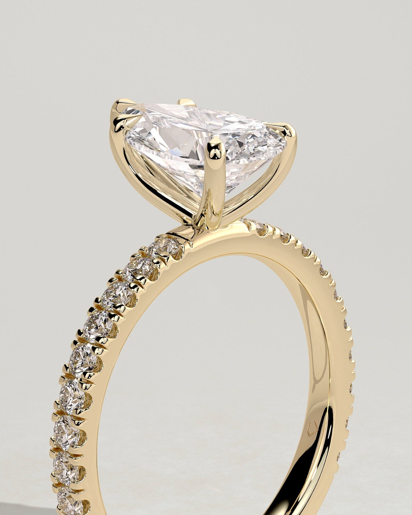 Round Halo, Pave & Split Shank Engagement Ring – 1.93 CT Lab Grown Diamond