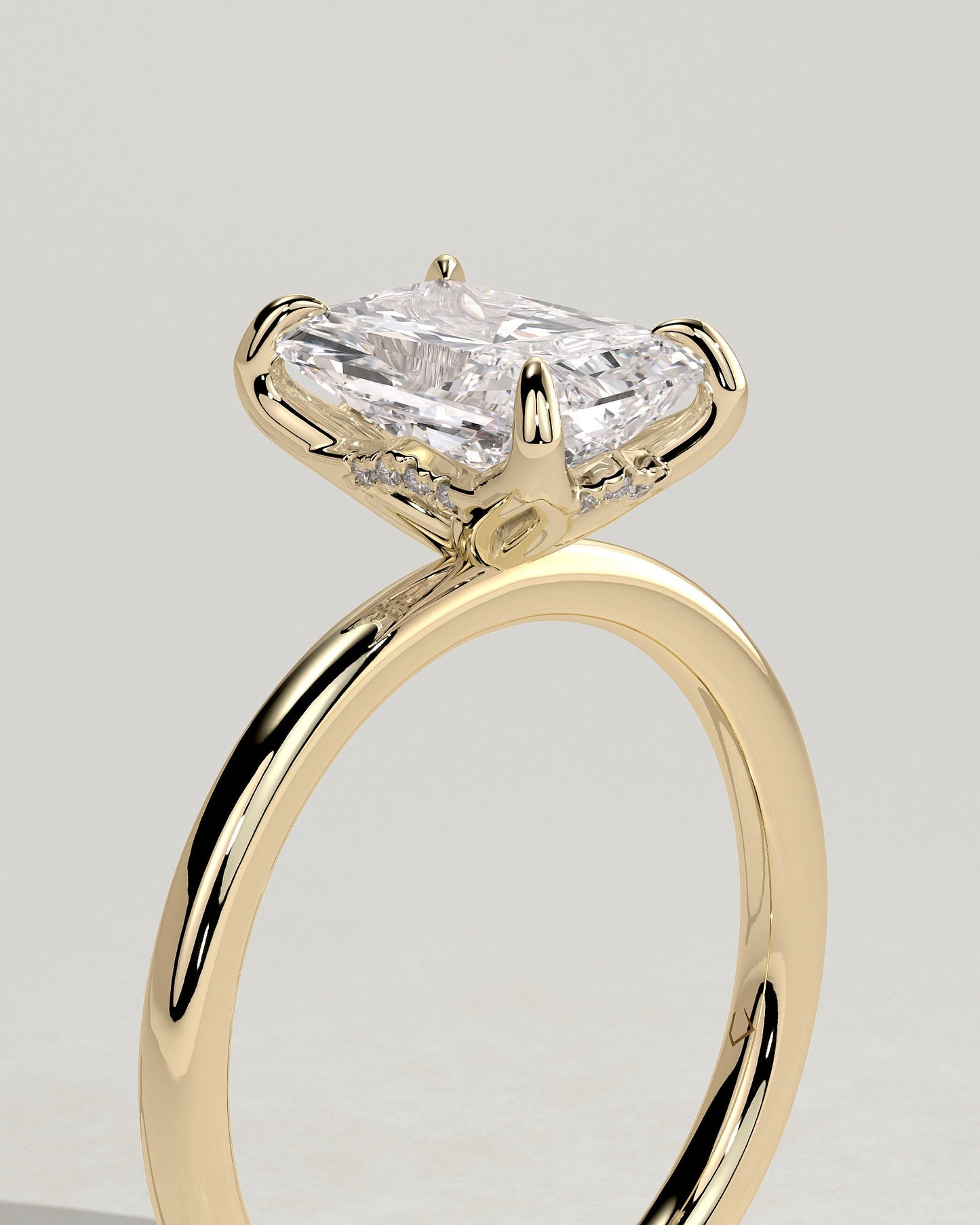Round Halo, Pave & Split Shank Engagement Ring – 1.93 CT Lab Grown Diamond