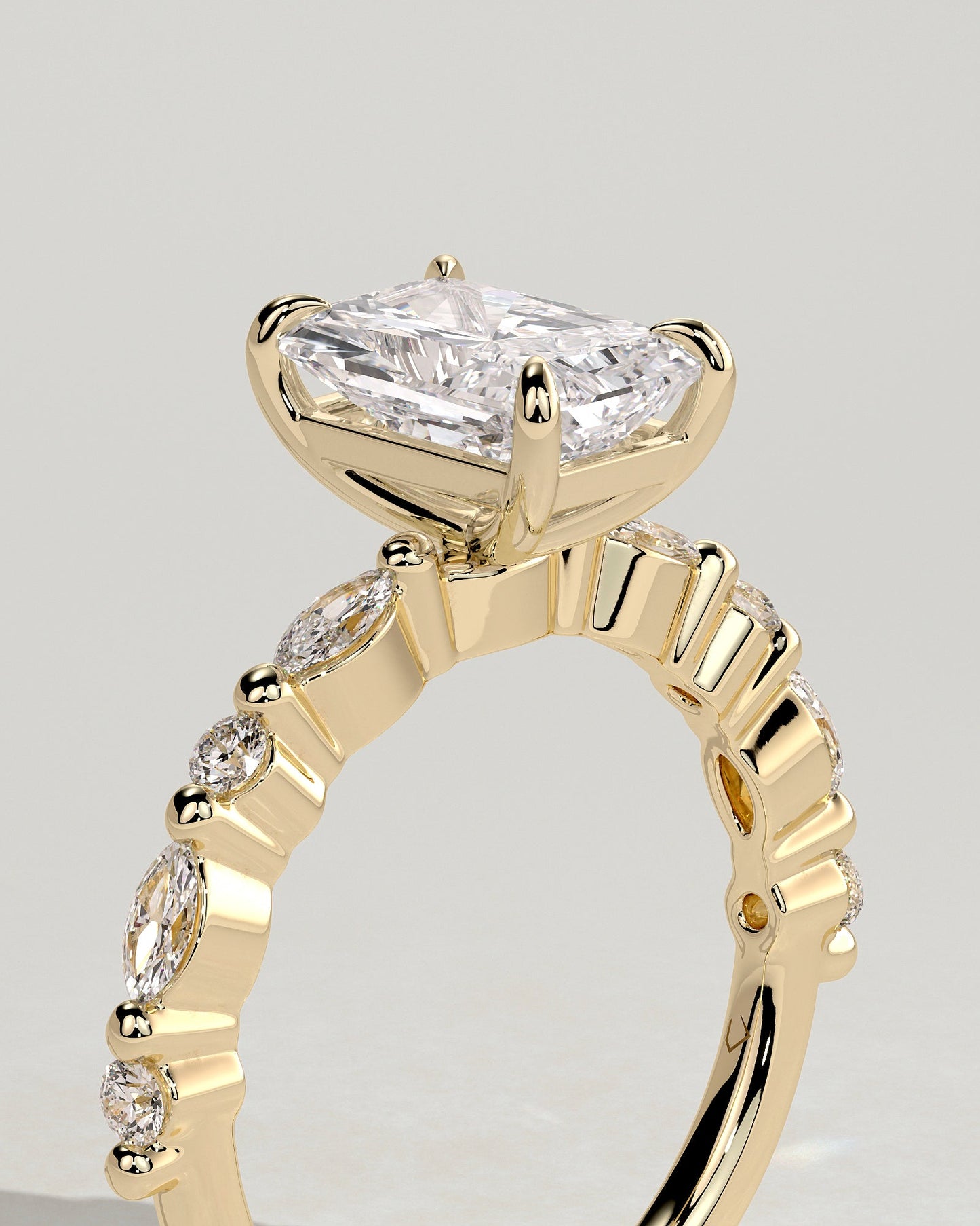 Round Halo, Pave & Split Shank Engagement Ring – 1.93 CT Lab Grown Diamond