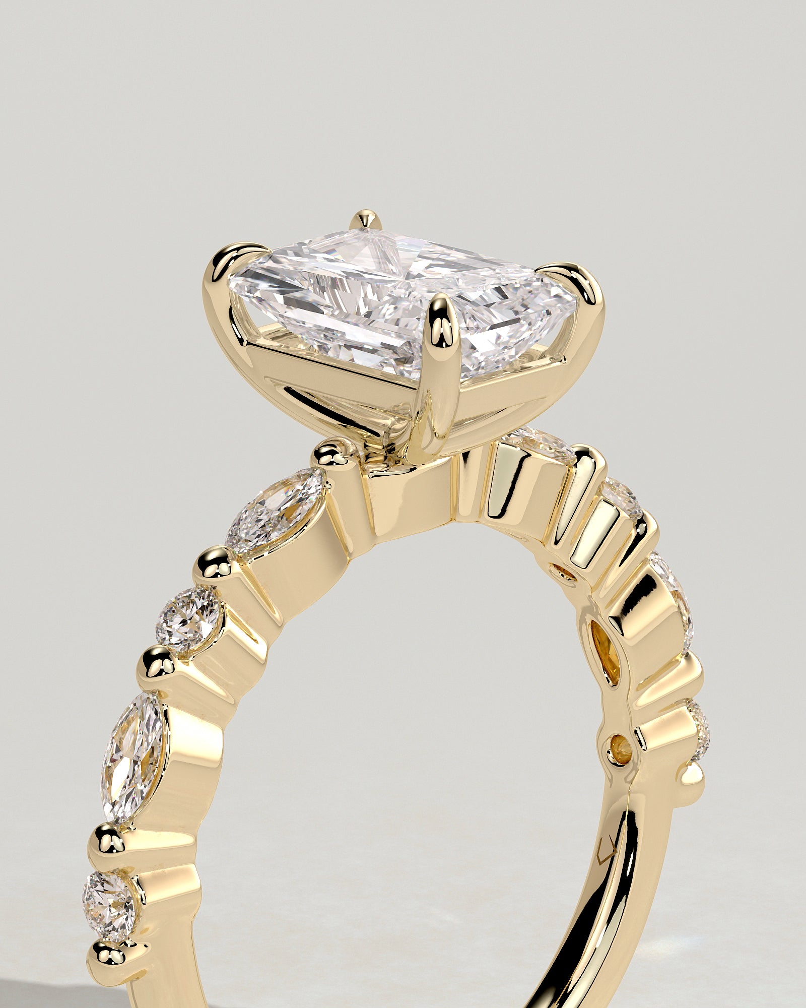 Round Halo, Pave & Split Shank Engagement Ring – 1.93 CT Lab Grown Diamond