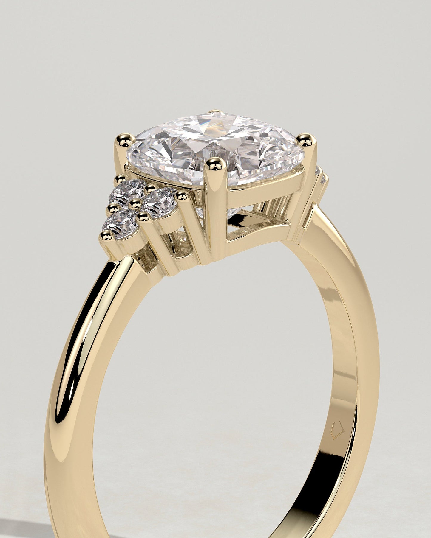 Round Halo, Pave & Split Shank Engagement Ring – 1.93 CT Lab Grown Diamond