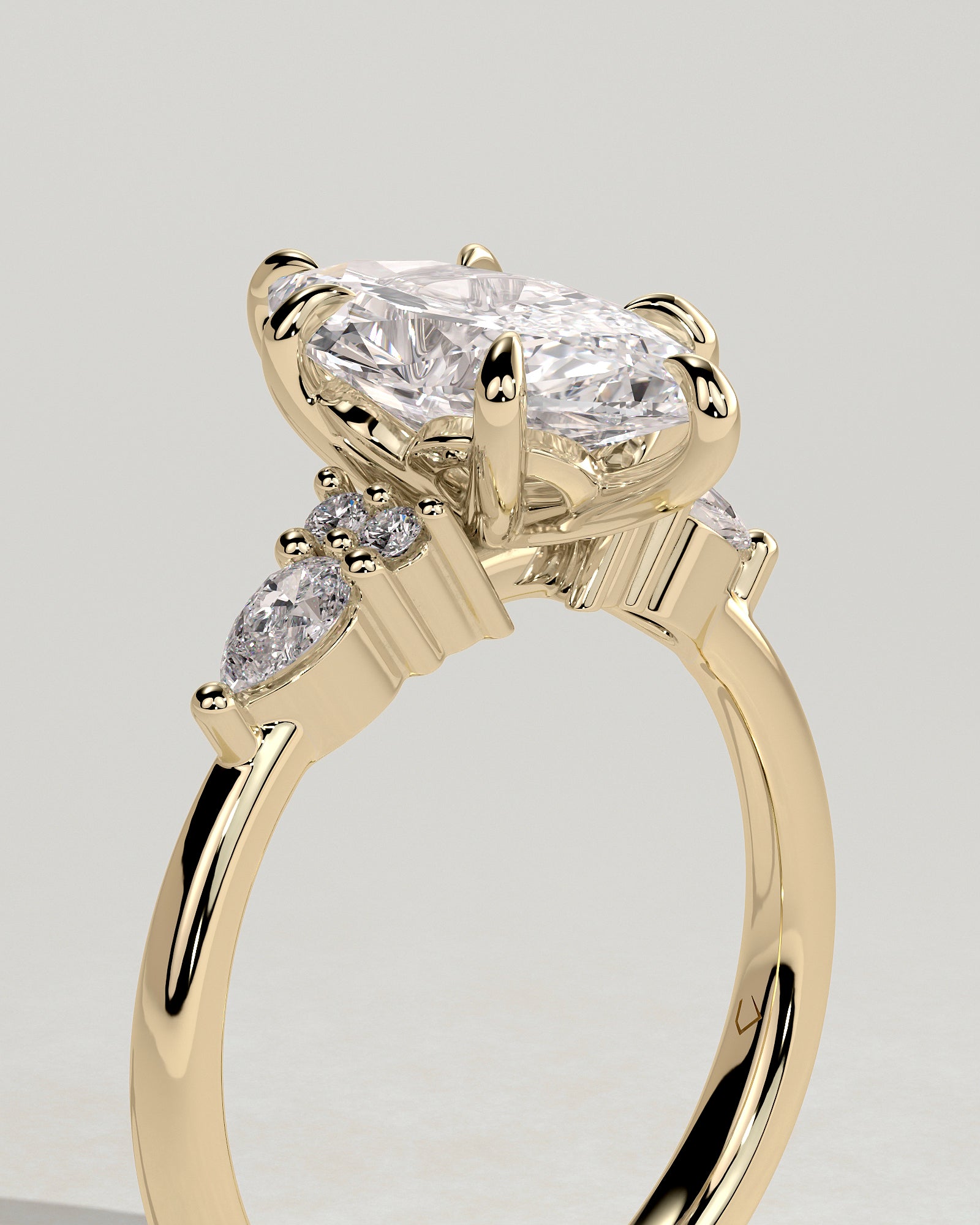 Round Halo, Pave & Split Shank Engagement Ring – 1.93 CT Lab Grown Diamond