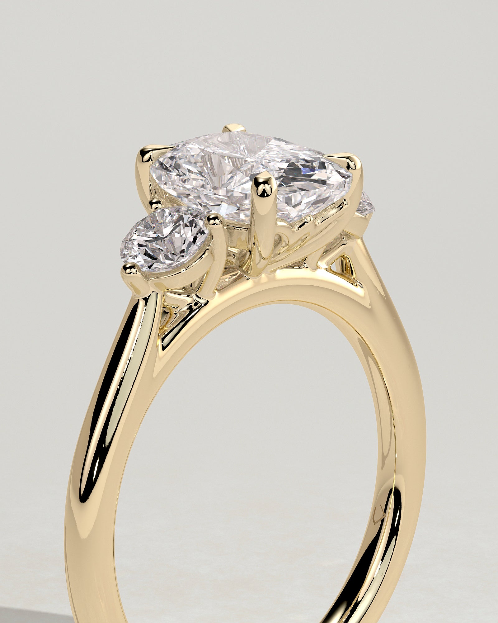 Round Halo, Pave & Split Shank Engagement Ring – 1.93 CT Lab Grown Diamond