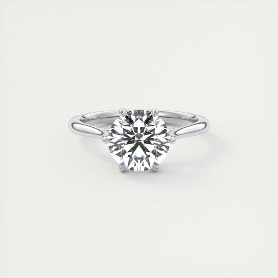 2 CT Round Solitaire CVD F/VS1 Diamond Engagement Ring 1