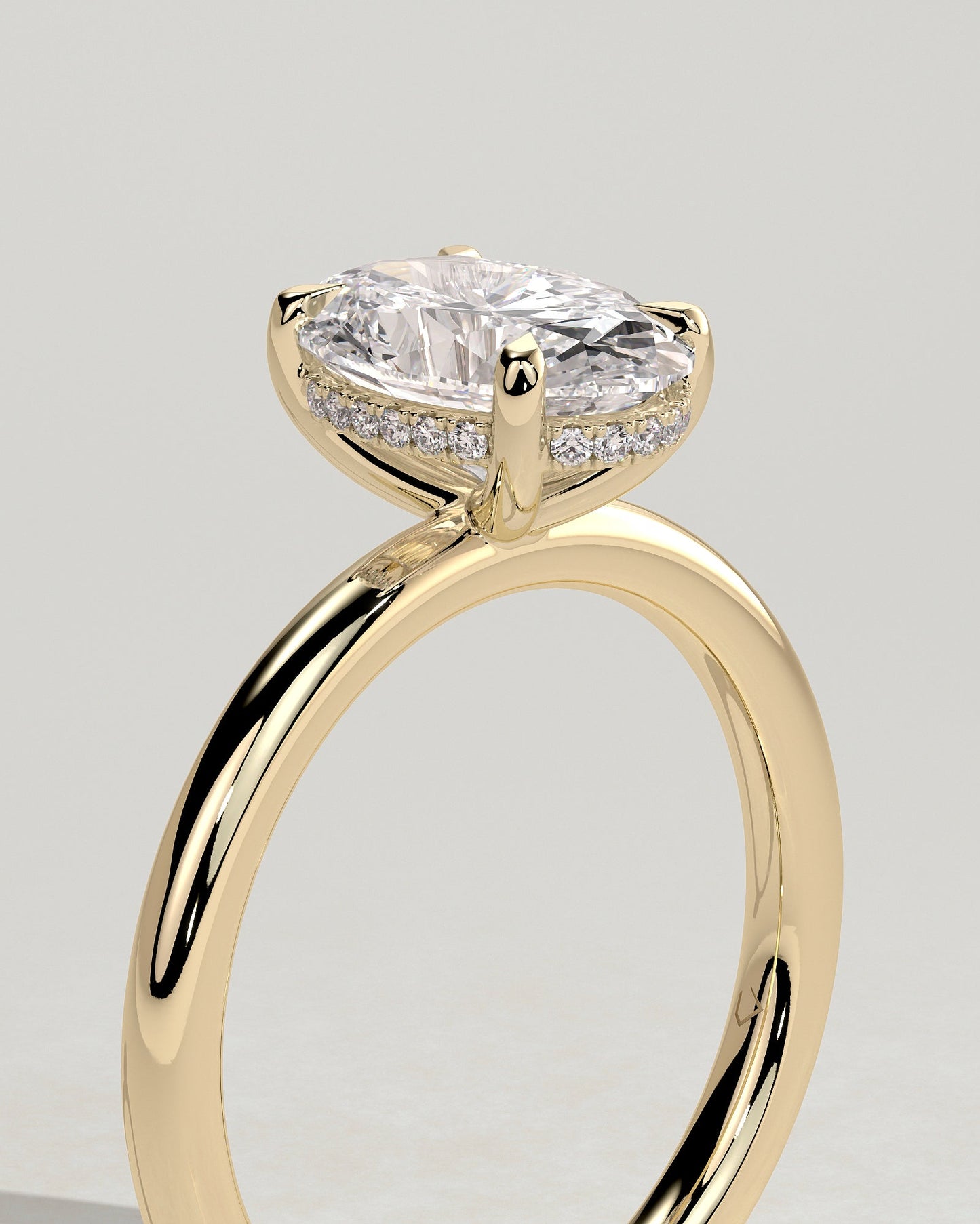 Round Halo, Pave & Split Shank Engagement Ring – 1.93 CT Lab Grown Diamond