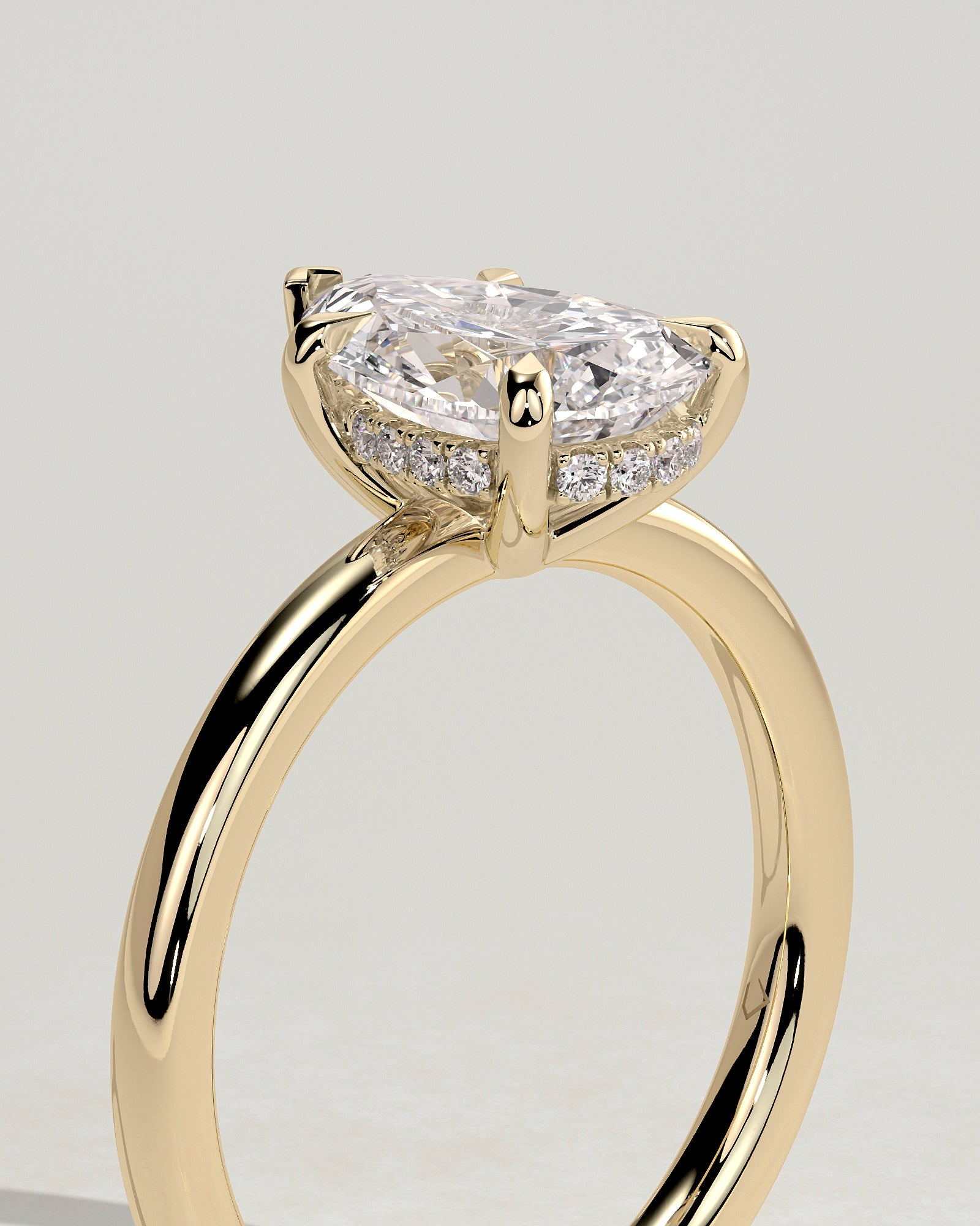 Round Halo, Pave & Split Shank Engagement Ring – 1.93 CT Lab Grown Diamond