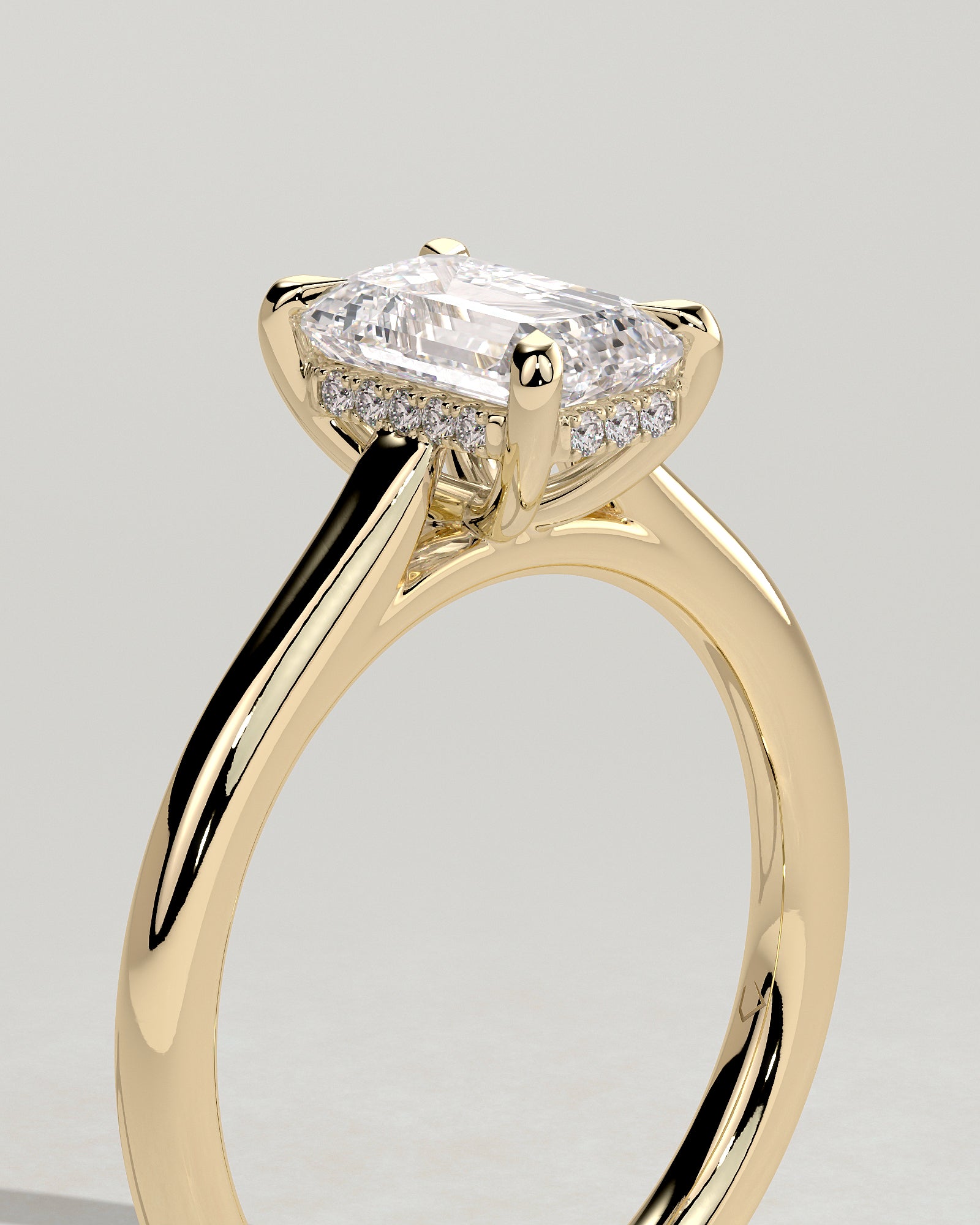 Round Halo, Pave & Split Shank Engagement Ring – 1.93 CT Lab Grown Diamond